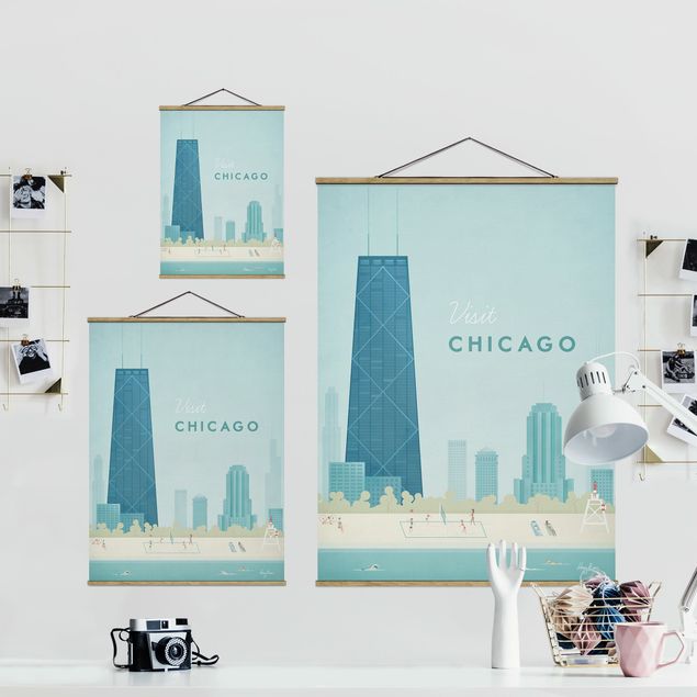 Cuadros Henry Rivers Travel Poster - Chicago