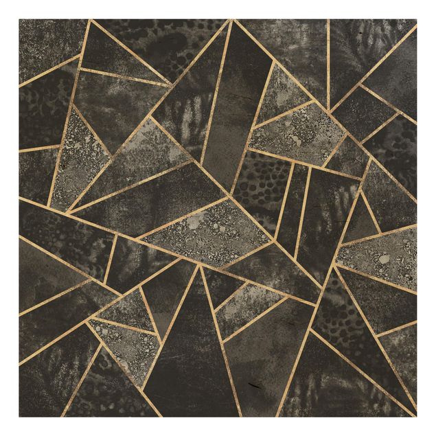 Cuadros Grey Triangles Gold