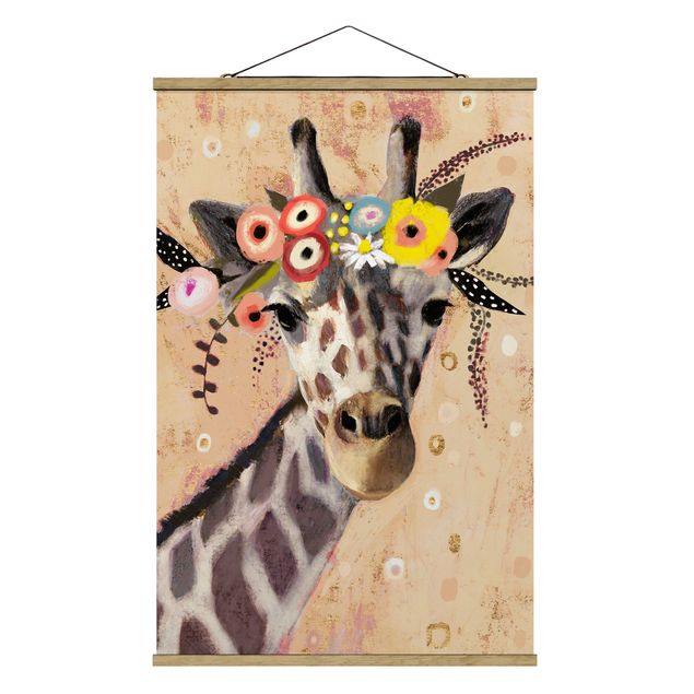 Cuadros animales Klimt Giraffe