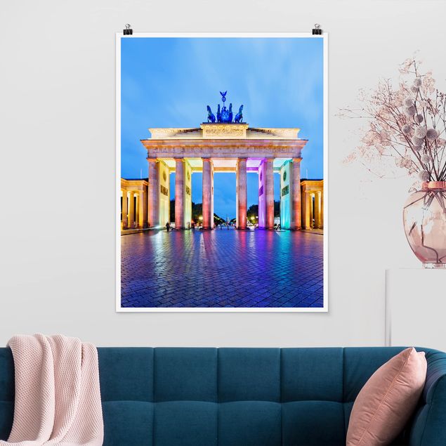 Cuadros de Berlín Illuminated Brandenburg Gate