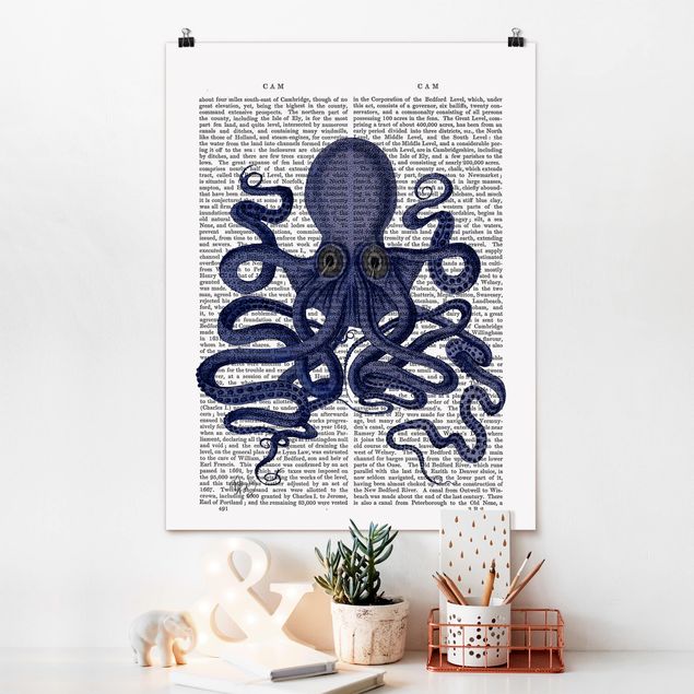 Decoración de cocinas Animal Reading - Octopus