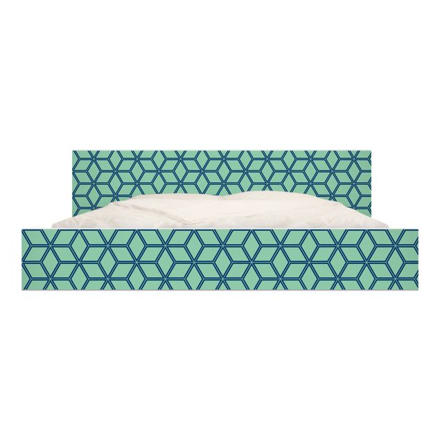 Láminas adhesivas Cube pattern Green