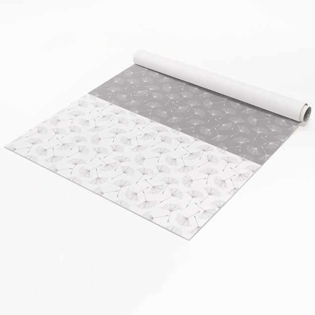 Papel adhesivo para muebles patrones Dandelion Pattern Set In Agate Grey And Polar White
