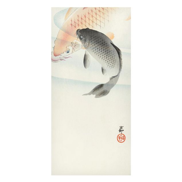 Cuadros de peces modernos Vintage Illustration Asian Fish L