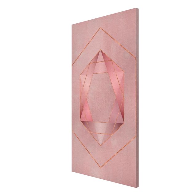 Cuadros espirituales  Geometry In Pink And Gold I