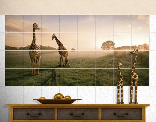 Decoración en la cocina Surreal Giraffes