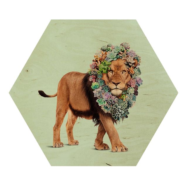 Cuadros Jonas Loose Lion With Succulents