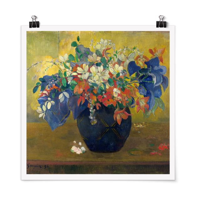 Cuadros famosos Paul Gauguin - Flowers in a Vase