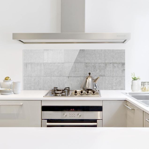 Panel antisalpicaduras cocina patrones Concrete Tile Look Grey