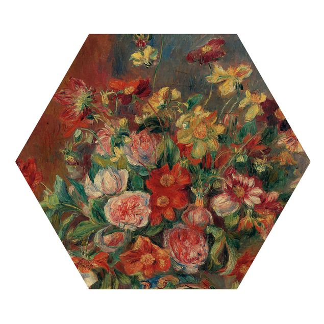 Cuadros de madera flores Auguste Renoir - Flower vase