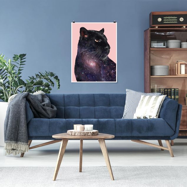 Póster cuadros famosos Panther With Galaxy