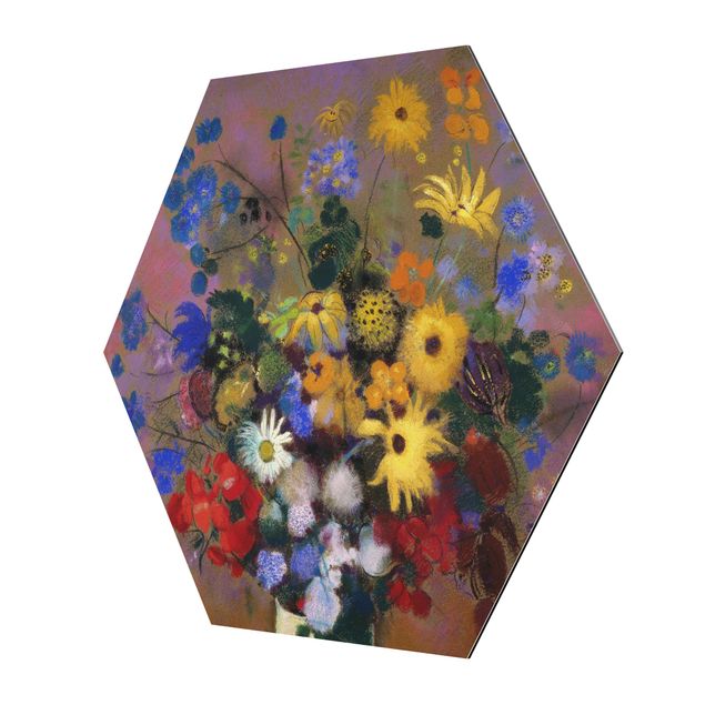 Reproducciónes de cuadros Odilon Redon - White Vase with Flowers