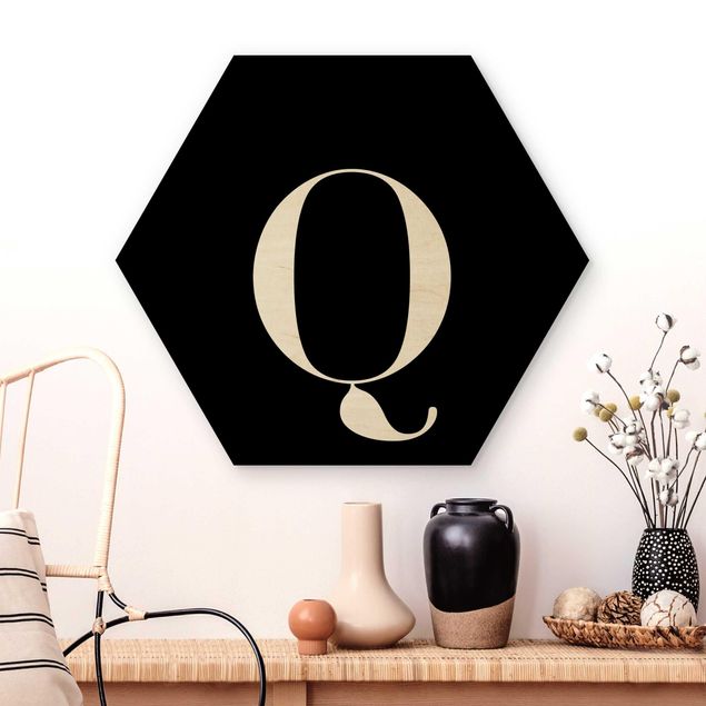 Decoración de cocinas Letter Serif Black Q