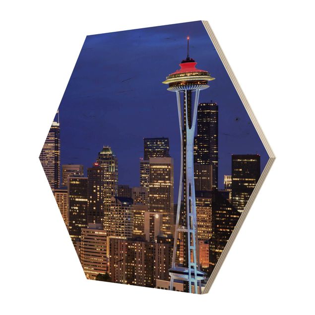 Hexagon Bild Holz - Seattle