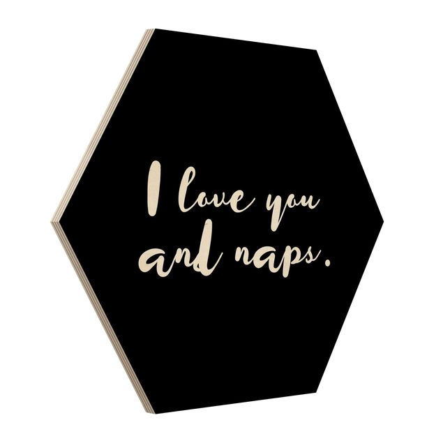 cuadros hexagonales I Love You. And Naps