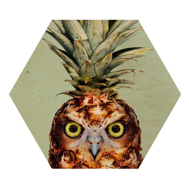 Cuadros hexagonales Pineapple With Owl