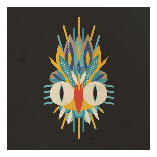 Cuadros muah Collage Ethno Mask - Bird Feathers