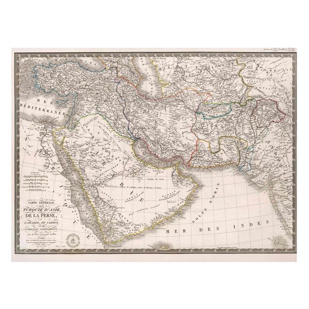 Tableros magnéticos mapamundi Vintage Map In The Middle East