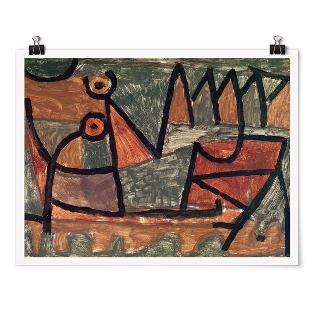 Póster cuadros famosos Paul Klee - Sinister Boat Trip