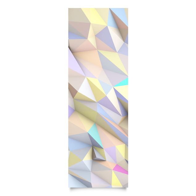 Láminas de vinilo Geometrical Pastel Triangles In 3D