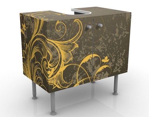 Muebles lavabo Flourishes In Gold And Silver