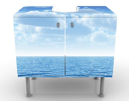Waschbeckenunterschrank - Shining Ocean - Maritim Badschrank Blau