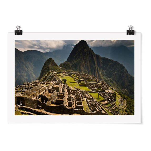 Póster ciudades del mundo Machu Picchu