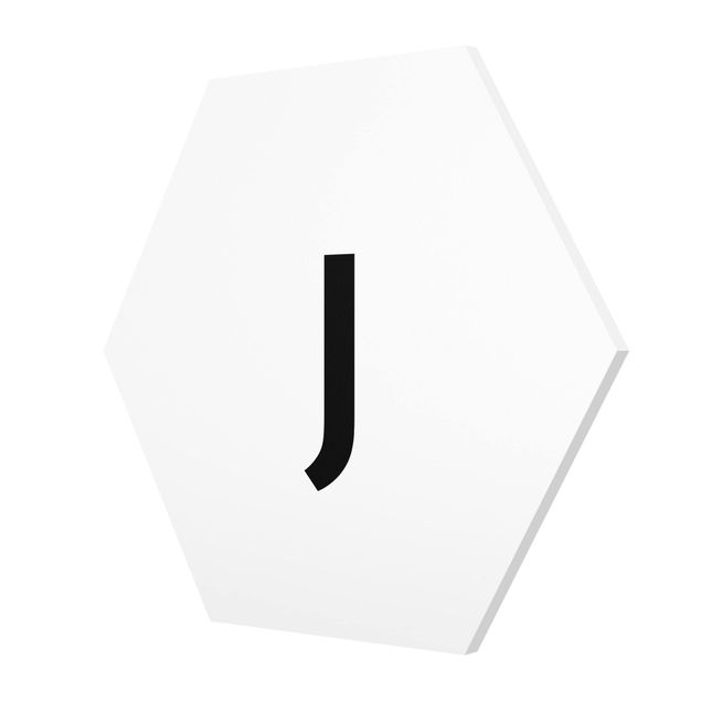 Cuadros hexagonales Letter White J