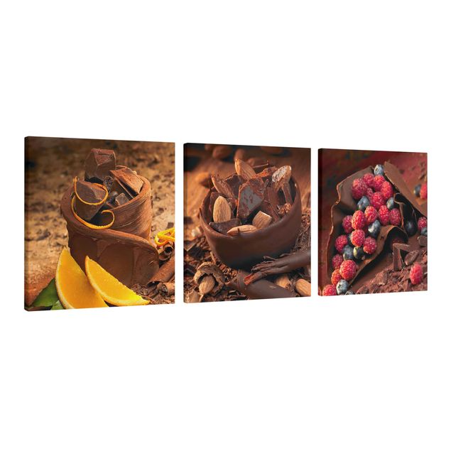 Cuadros decorativos Chocolate With Fruit And Almonds