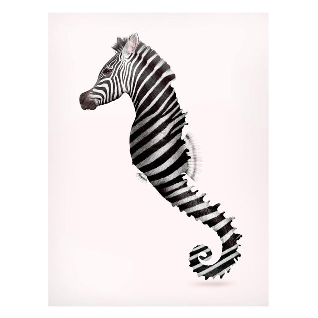 Cuadros de peces modernos Seahorse With Zebra Stripes