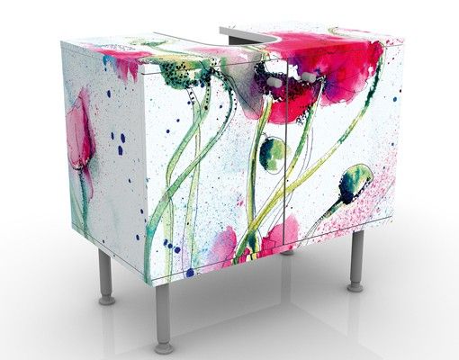 Muebles lavabo Painted Poppies