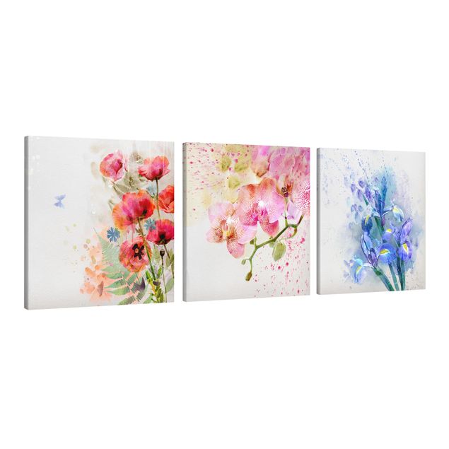 Cuadros de flores Watercolour Flower Trio