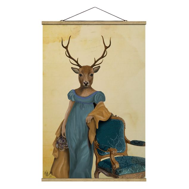Cuadros barrocos famosos Animal Portrait - Deer Lady