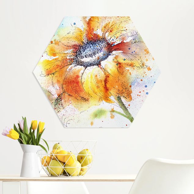 Cuadro de los girasoles Painted Sunflower
