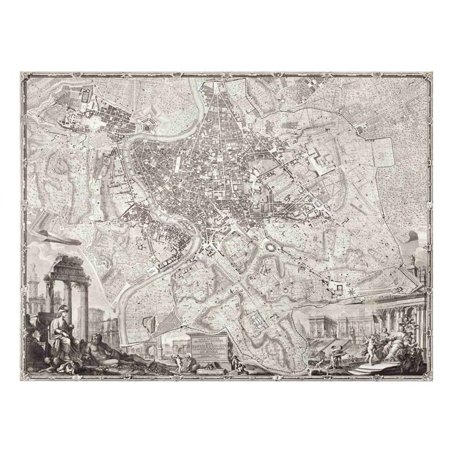 Cuadros Italia Vintage Map Rome