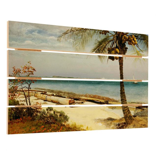 Cuadros de madera paisajes Albert Bierstadt - Tropical Coast