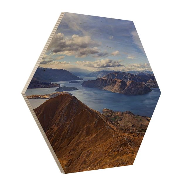 cuadro hexagonal Roys Peak In New Zealand