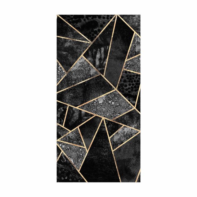 Alfombra con dibujos abstractos Gray Triangles Gold