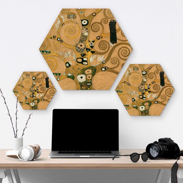cuadros hexagonales Gustav Klimt - The Tree of Life
