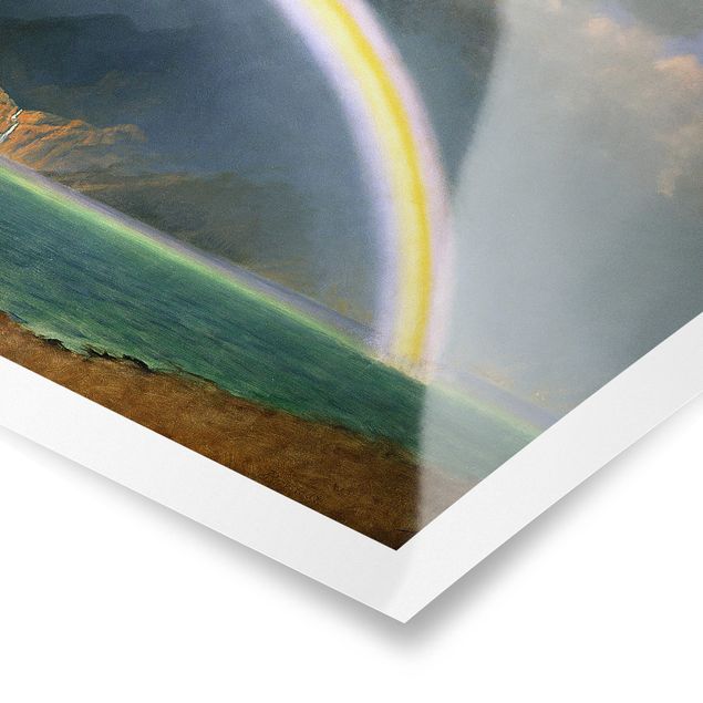 Póster cuadros famosos Albert Bierstadt - Rainbow over the Jenny Lake, Wyoming