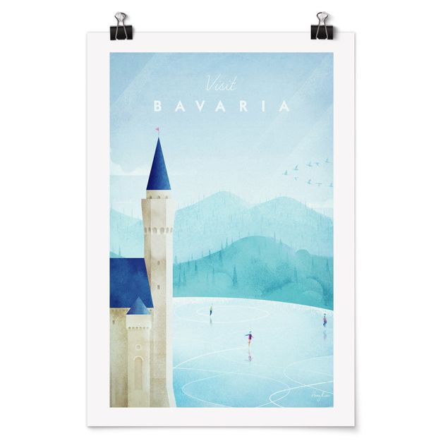 Póster cuadros famosos Travel Poster - Bavaria