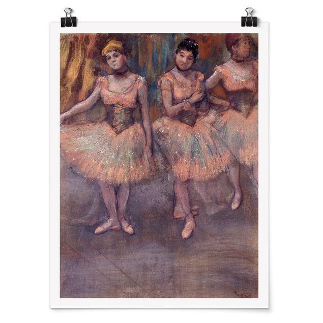 Láminas cuadros famosos Edgar Degas - Three Dancers before Exercise