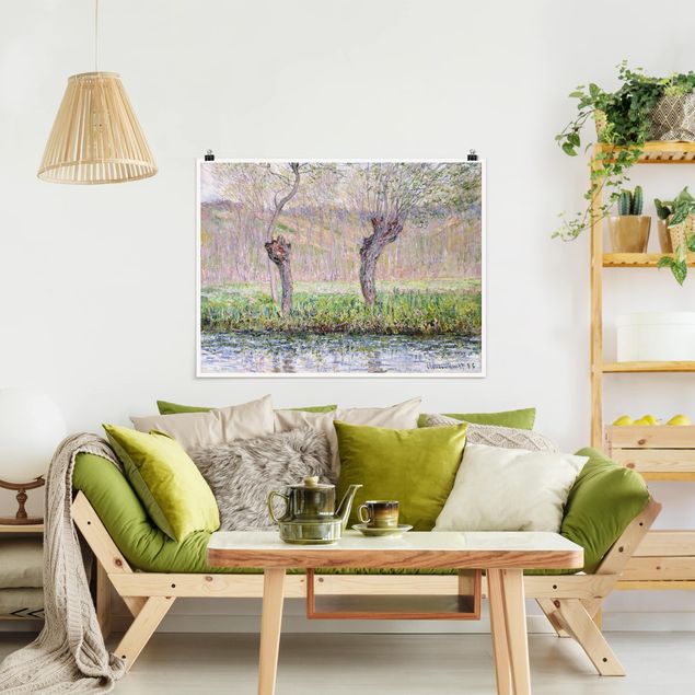 Cuadros Impresionismo Claude Monet - Willow Trees Spring