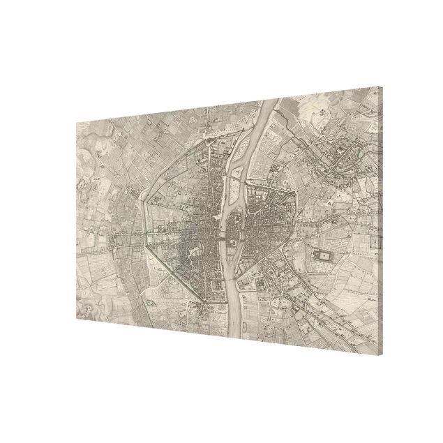 Tableros magnéticos mapamundi Vintage Map Paris