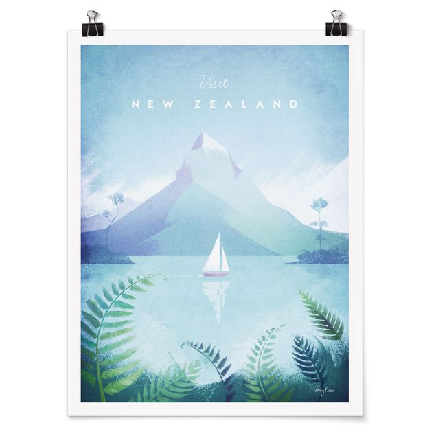 Cuadros paisajes Travel Poster - New Zealand