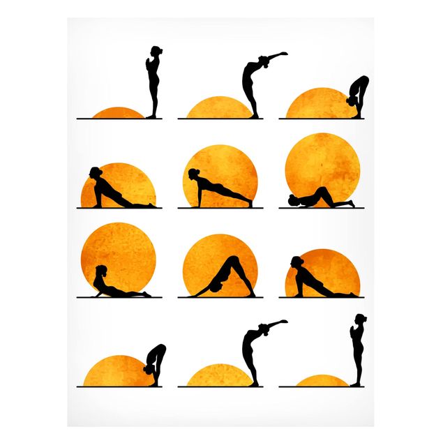 Reproducciónes de cuadros Yoga -  Sun Salutation