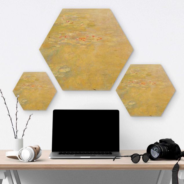 cuadro hexagonal Claude Monet - The Water Lily Pond