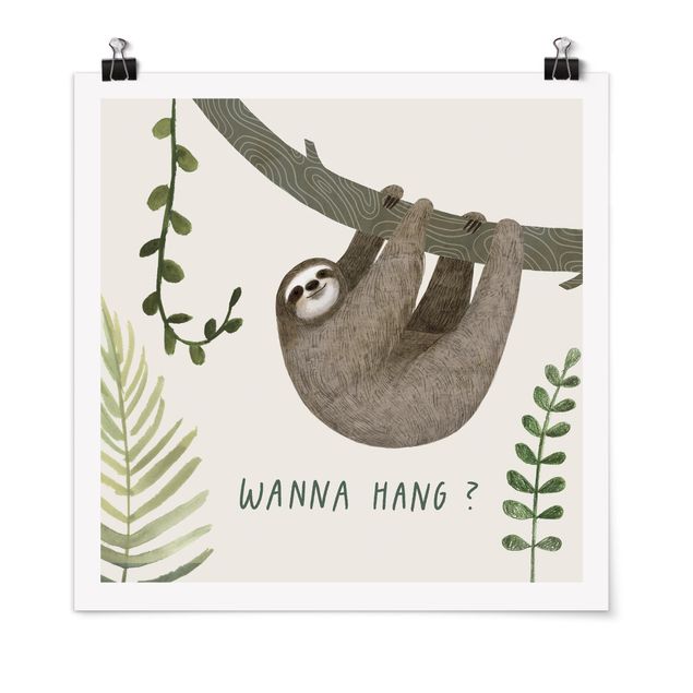 Láminas animales Sloth Sayings - Hang
