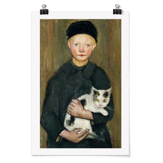 Láminas cuadros famosos Paula Modersohn-Becker - Boy with Cat