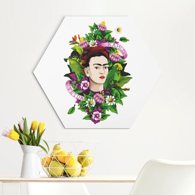 Reproducciones de cuadros Frida Kahlo - Frida, Monkey And Parrot